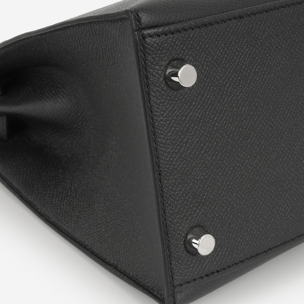 Hermès Kelly 28 - Black Epsom | Palladium Hardware