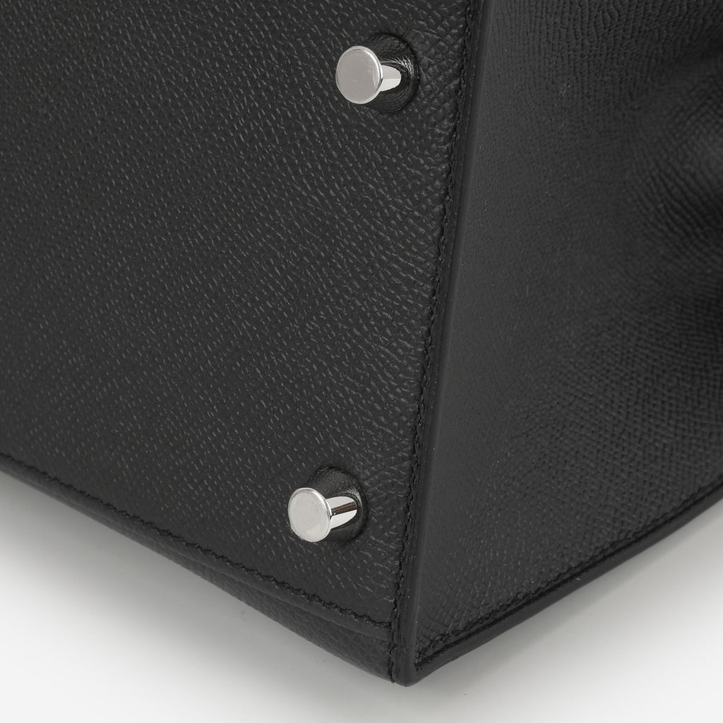 Hermès Kelly 28 - Black Epsom | Palladium Hardware