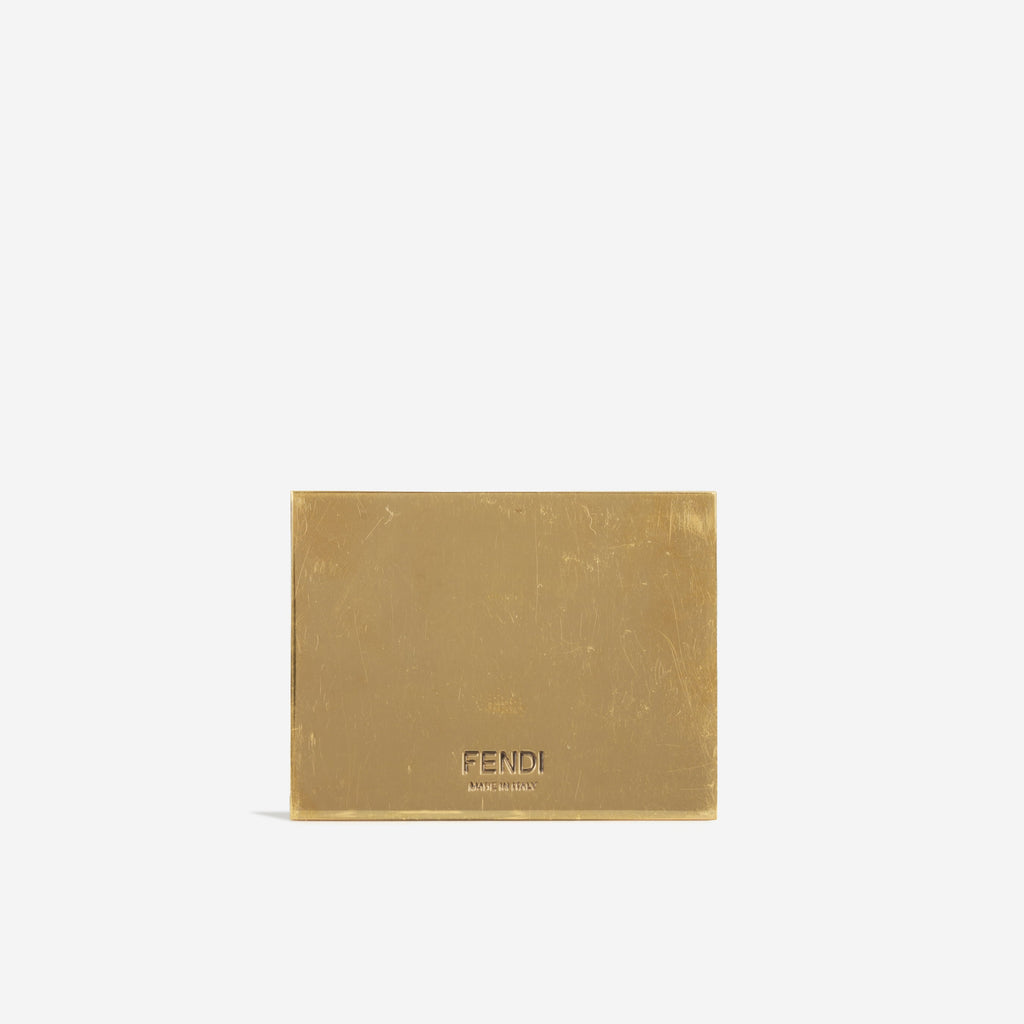 Fendi Medium Baguette Grey Lambskin | Gold Hardware