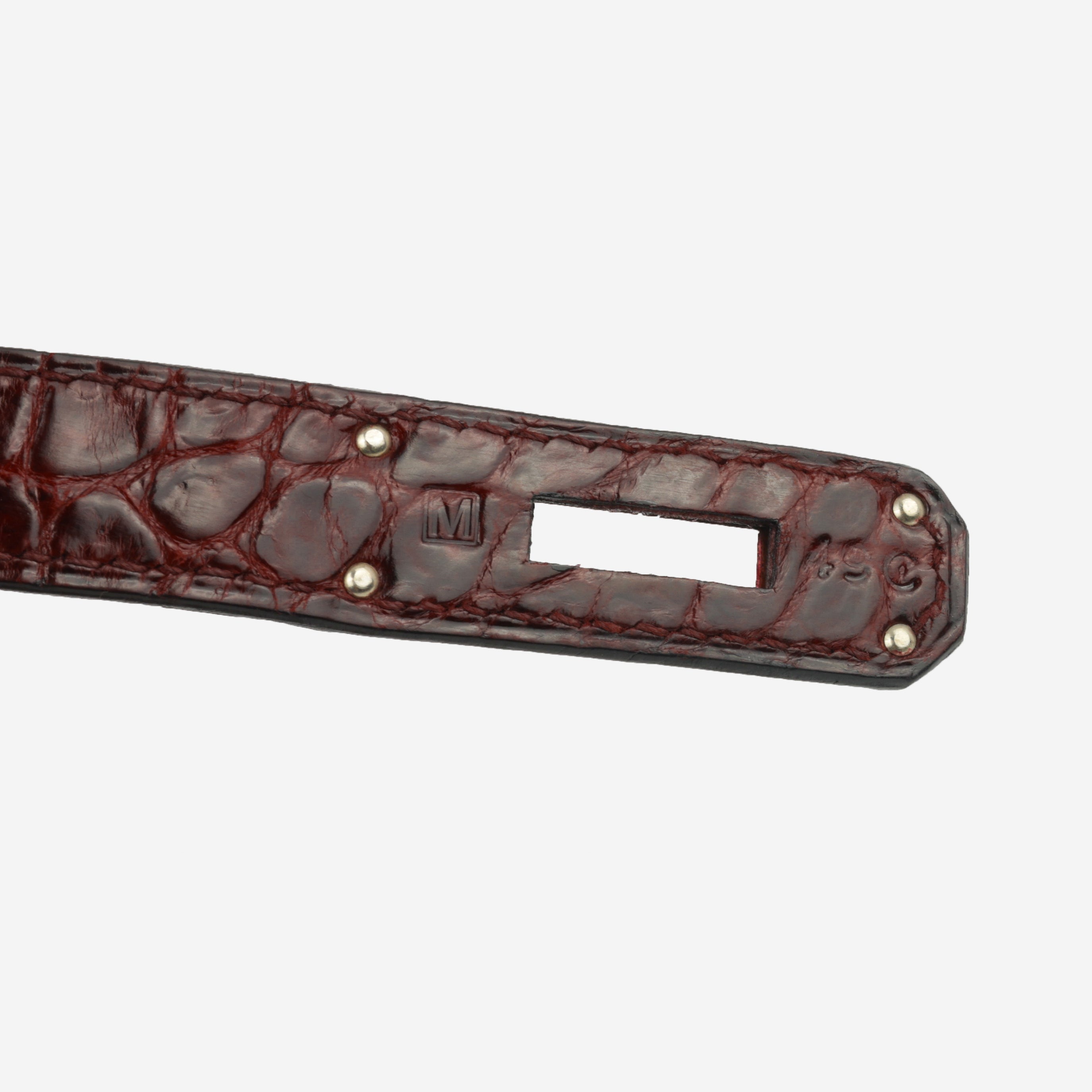 Hermès Birkin 35 - Bordeaux Crocodile Porosus | Palladium Hardware