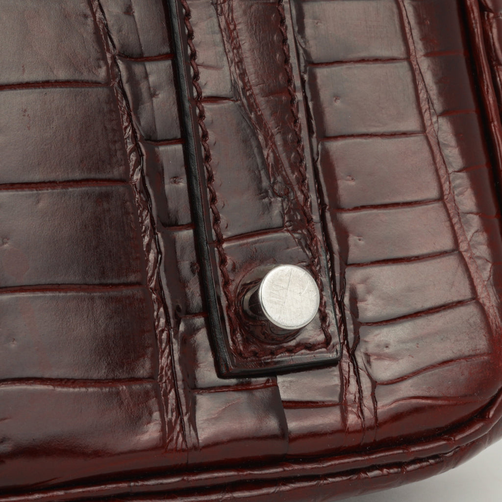 Hermès Birkin 35 - Bordeaux Crocodile Porosus | Palladium Hardware