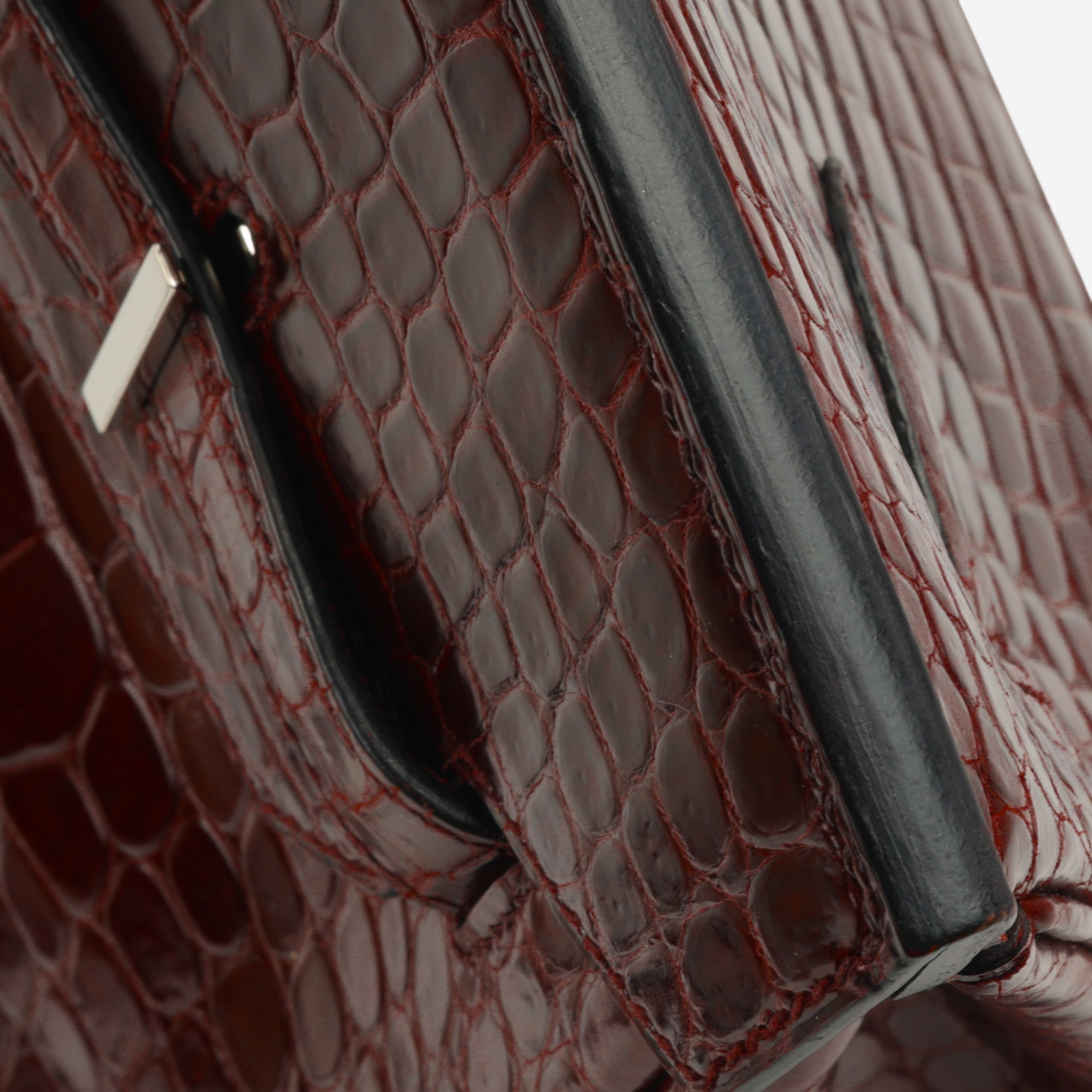 Hermès Birkin 35 - Bordeaux Crocodile Porosus | Palladium Hardware