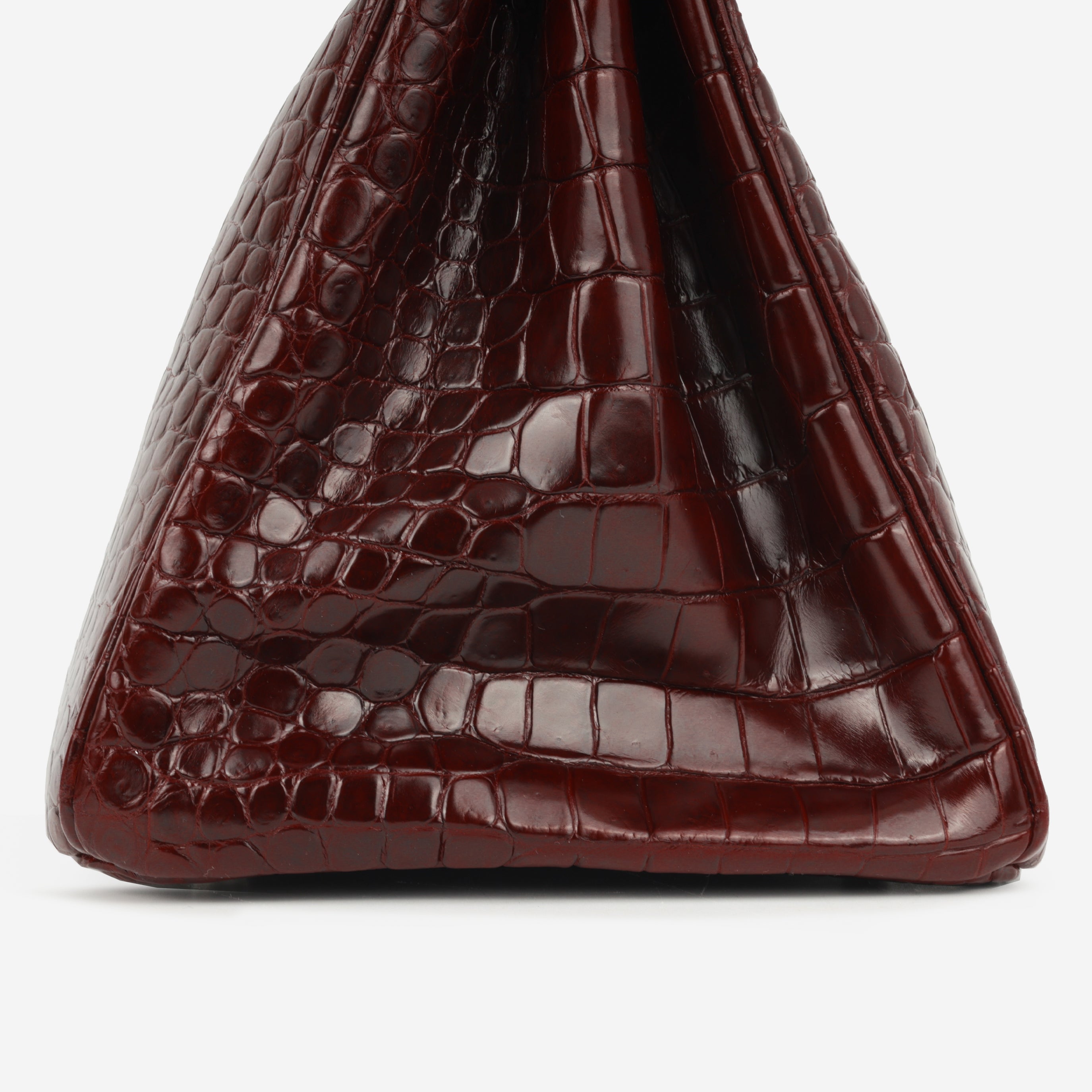 Hermès Birkin 35 - Bordeaux Crocodile Porosus | Palladium Hardware