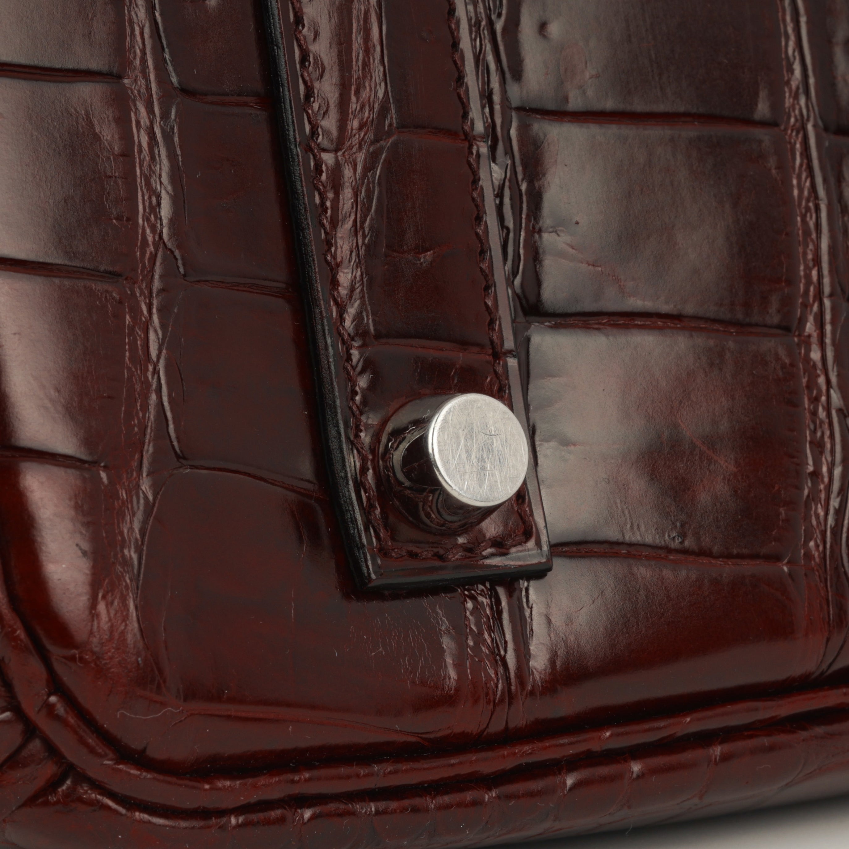 Hermès Birkin 35 - Bordeaux Crocodile Porosus | Palladium Hardware