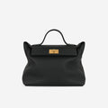 Hermés 24/24 35 - Noir Togo / Swift Leather | Gold Hardware