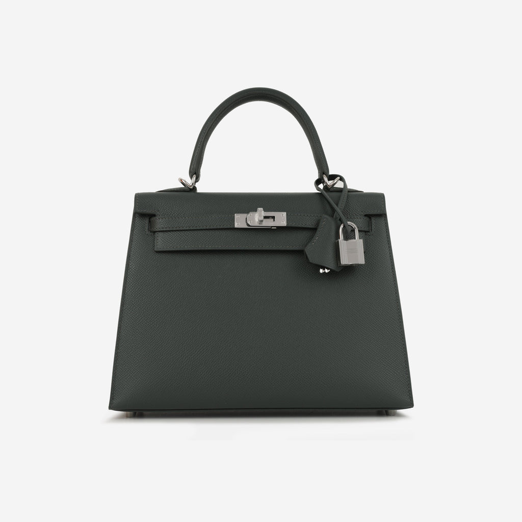 Hermès Kelly 25 - Vert Mangrove Epsom | Palladium Hardware