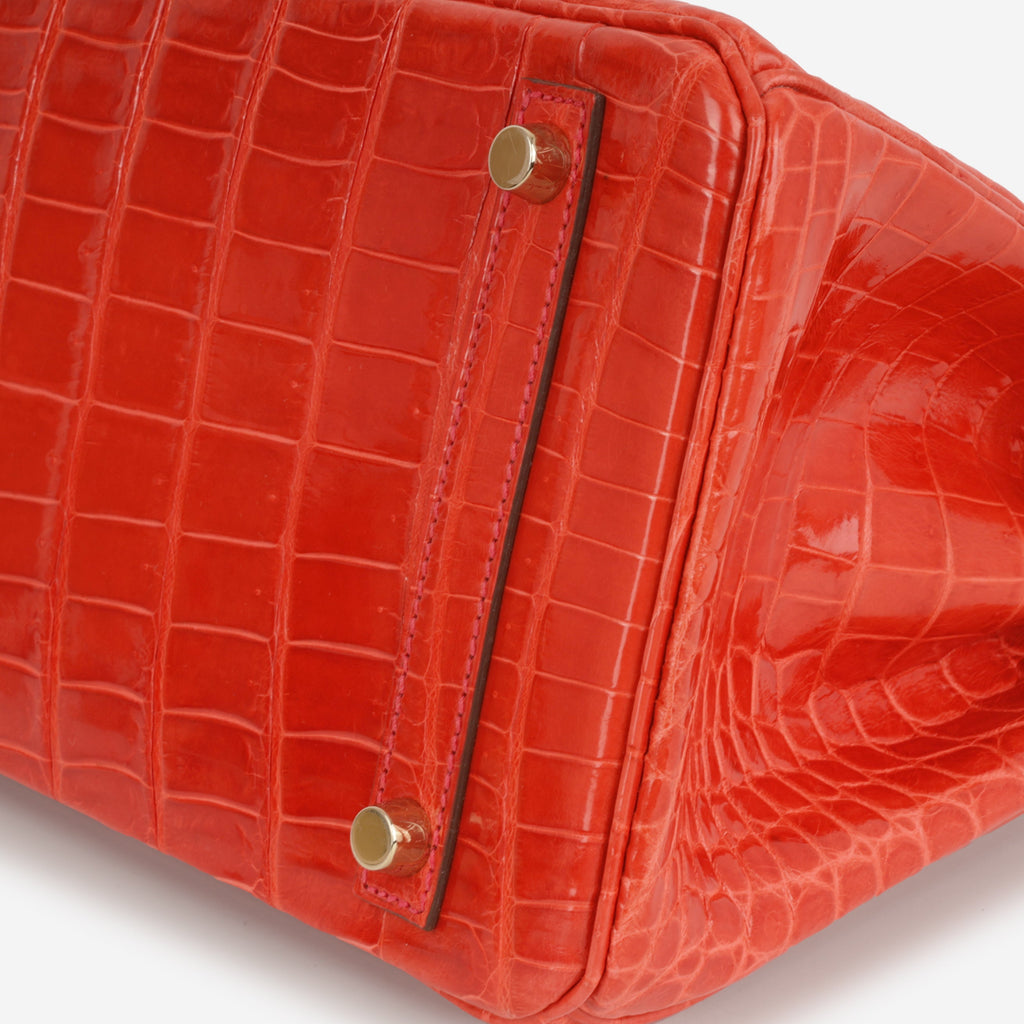 Hermès Birkin 30 - Geranium Crocodile Niloticus | Gold Hardware