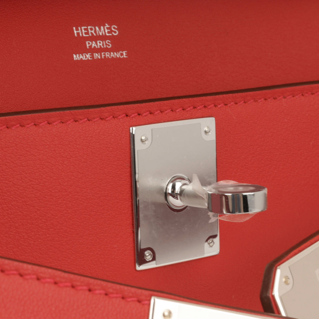 Hermès Mini Jypsiere - Rouge Vif Evercolour | Palladium Hardware