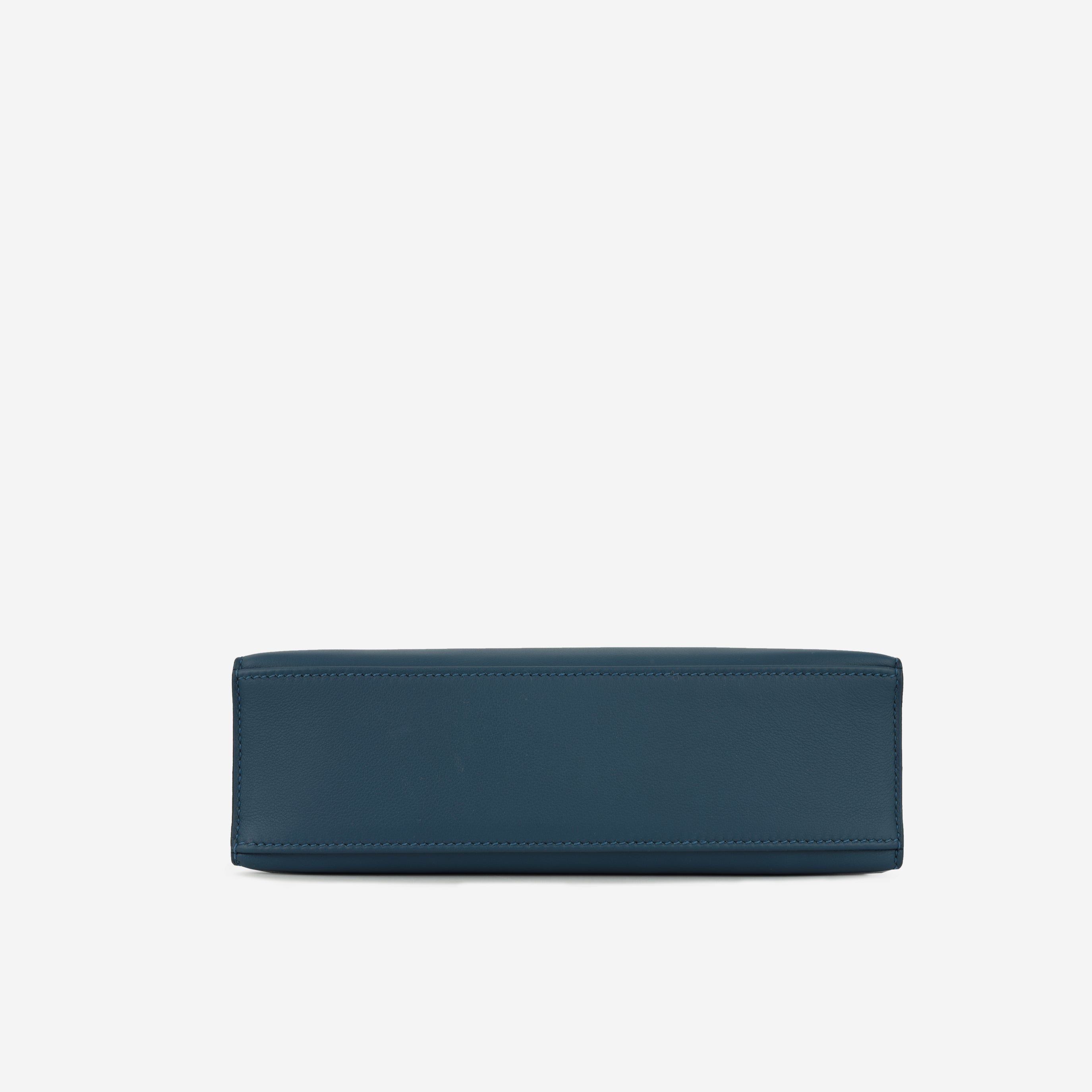 Hermès Kelly Pochette - Bleu Colvert Swift |  Palladium Hardware