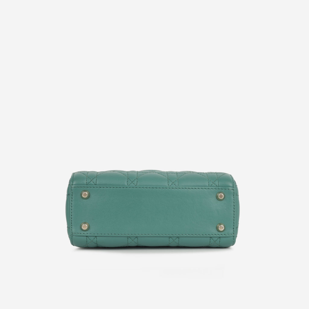 Dior Mini Lady Dior - Teal Lambskin | Champagne Gold Hardware