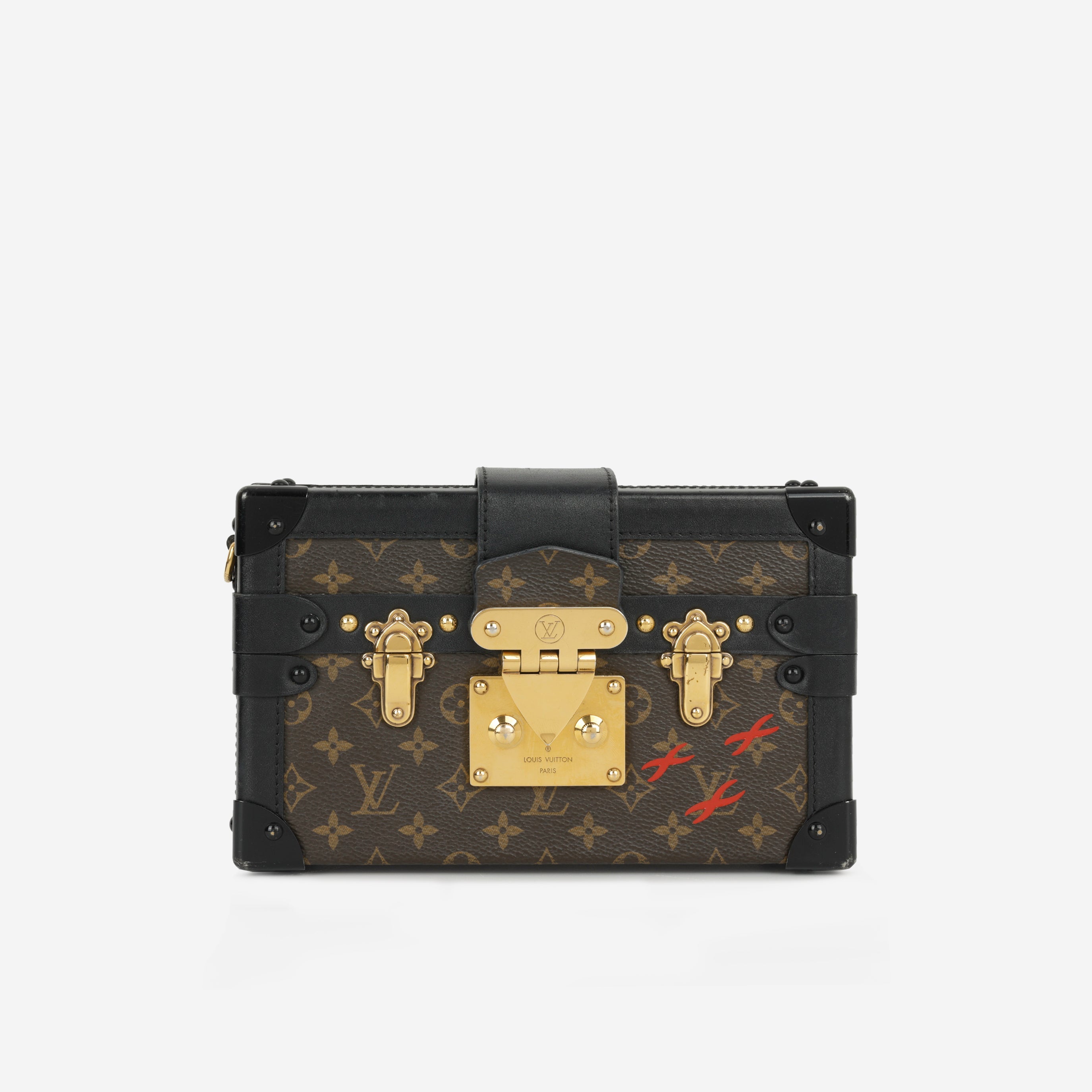 Louis Vuitton Petite Malle - Monogram Canvas / Black Trim | Gold Hardware