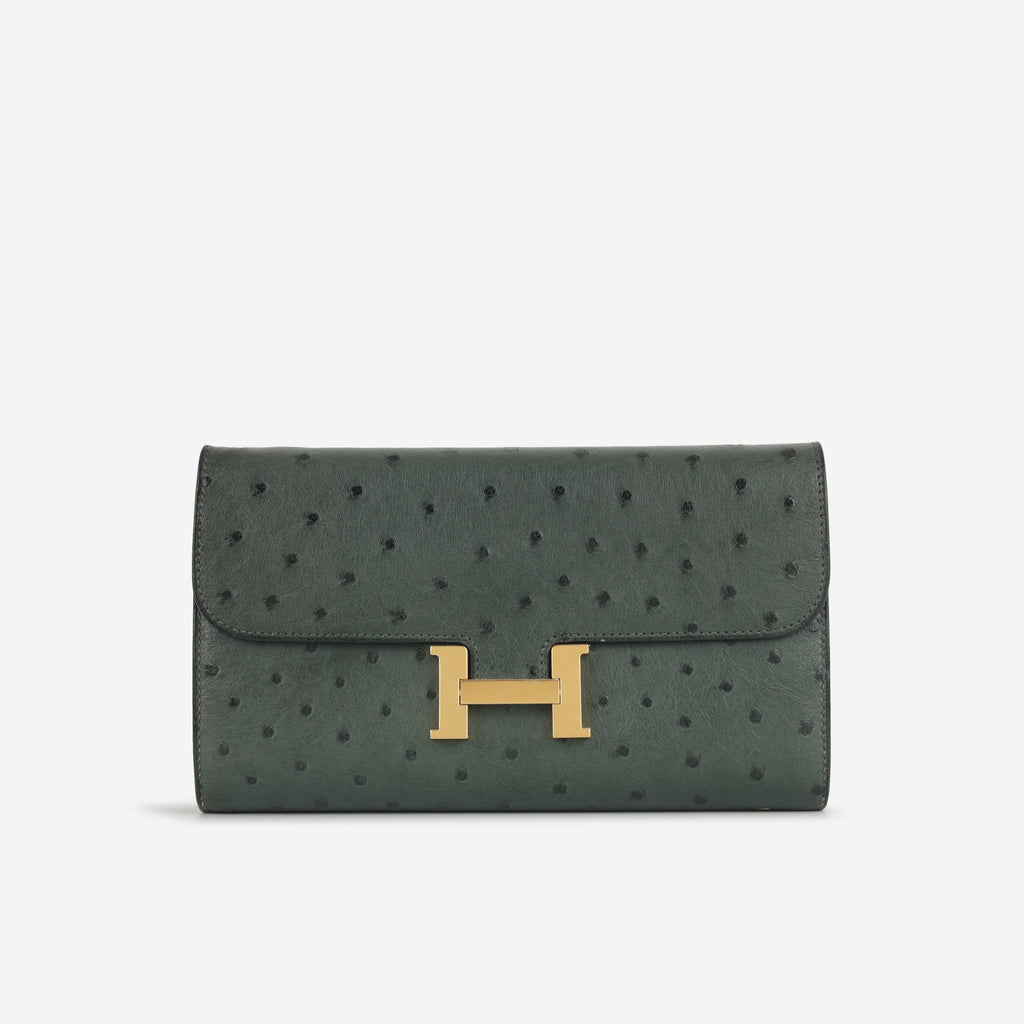 Hermès Constance To Go - Vert Titien Ostrich | Gold Hardware