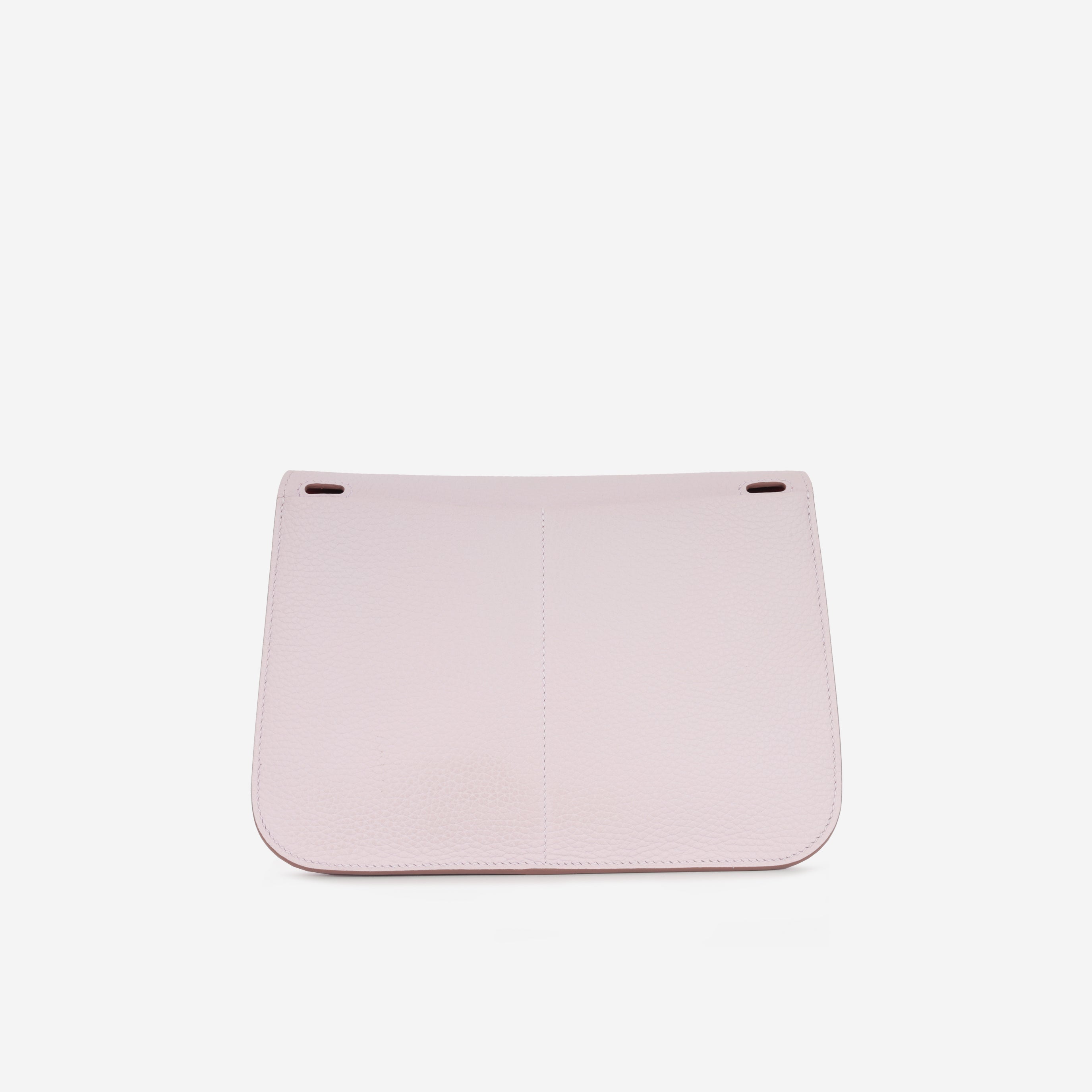 Hermès Halzan 25 Verso - Mauve Pale Clemence / Gold Swift | Palladium Hardware