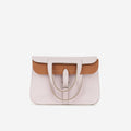Hermès Halzan 25 Verso - Mauve Pale Clemence / Gold Swift | Palladium Hardware