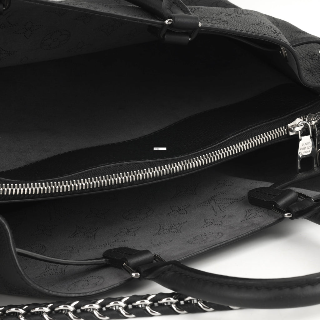 Louis Vuitton Bella Tote - Black Mahina | Silver Hardware