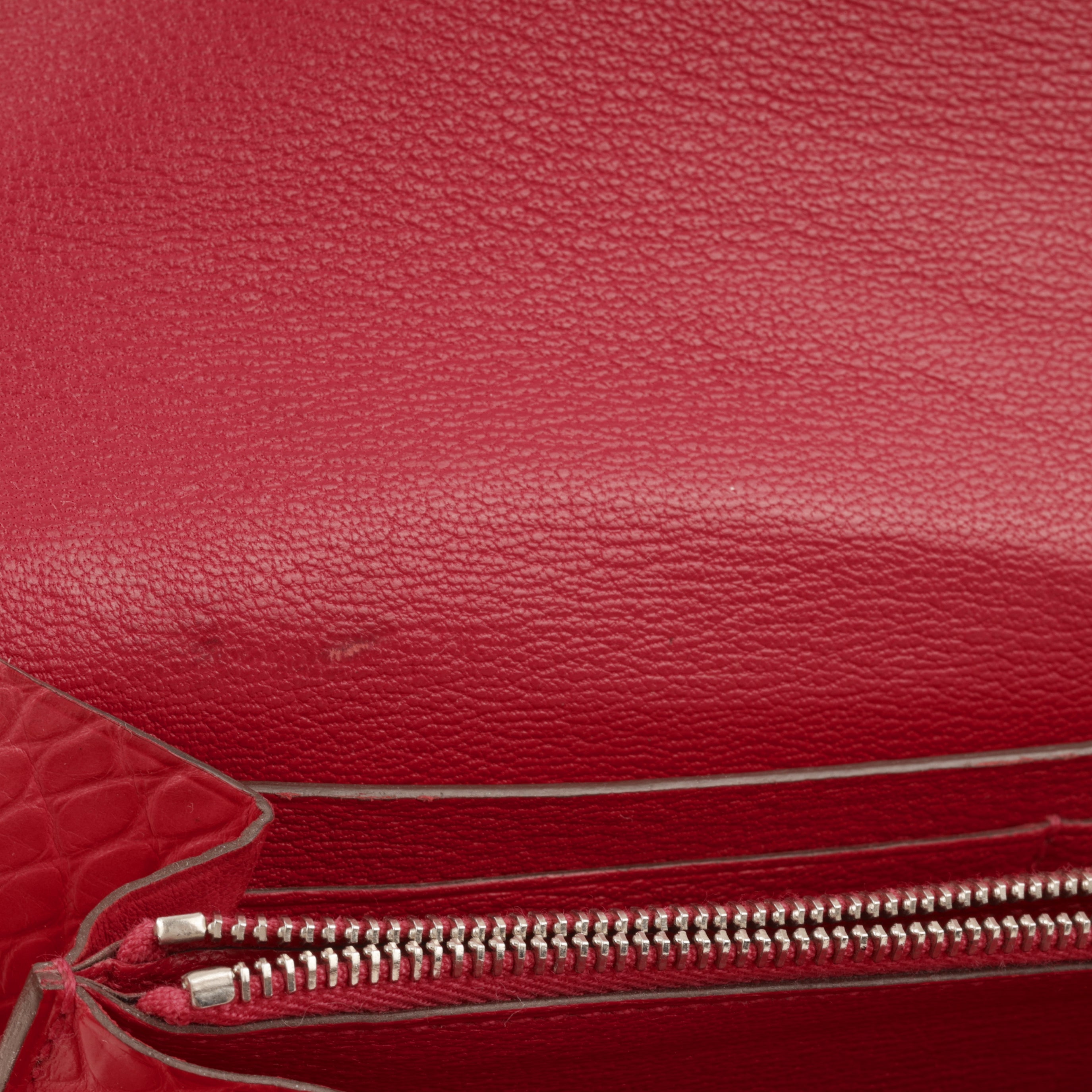 Hermès Kelly Wallet - Rose Extreme Matte Alligator Mississippiensis | Palladium Hardware