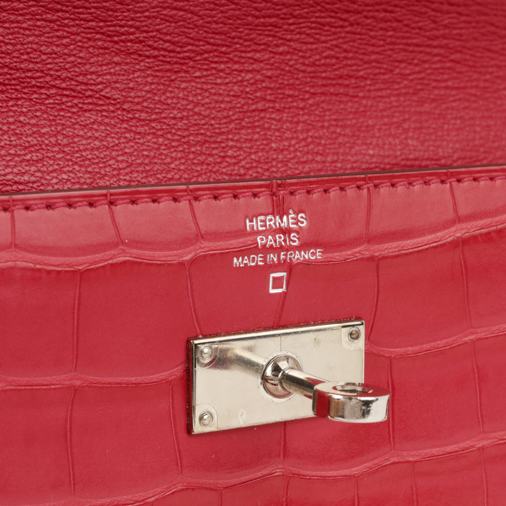 Hermès Kelly Wallet - Rose Extreme Matte Alligator Mississippiensis | Palladium Hardware