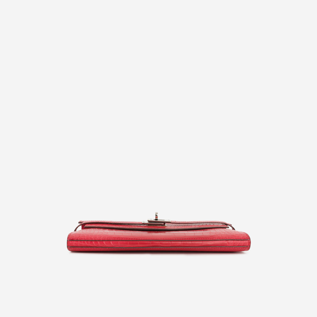 Hermès Kelly Wallet - Rose Extreme Matte Alligator Mississippiensis | Palladium Hardware