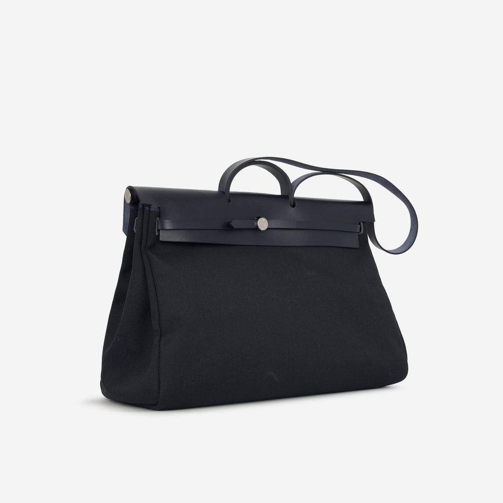 Hermès Herbag Zip Cabine Bag - Bleu Indigo / Noir Hunter | Palladium Hardware