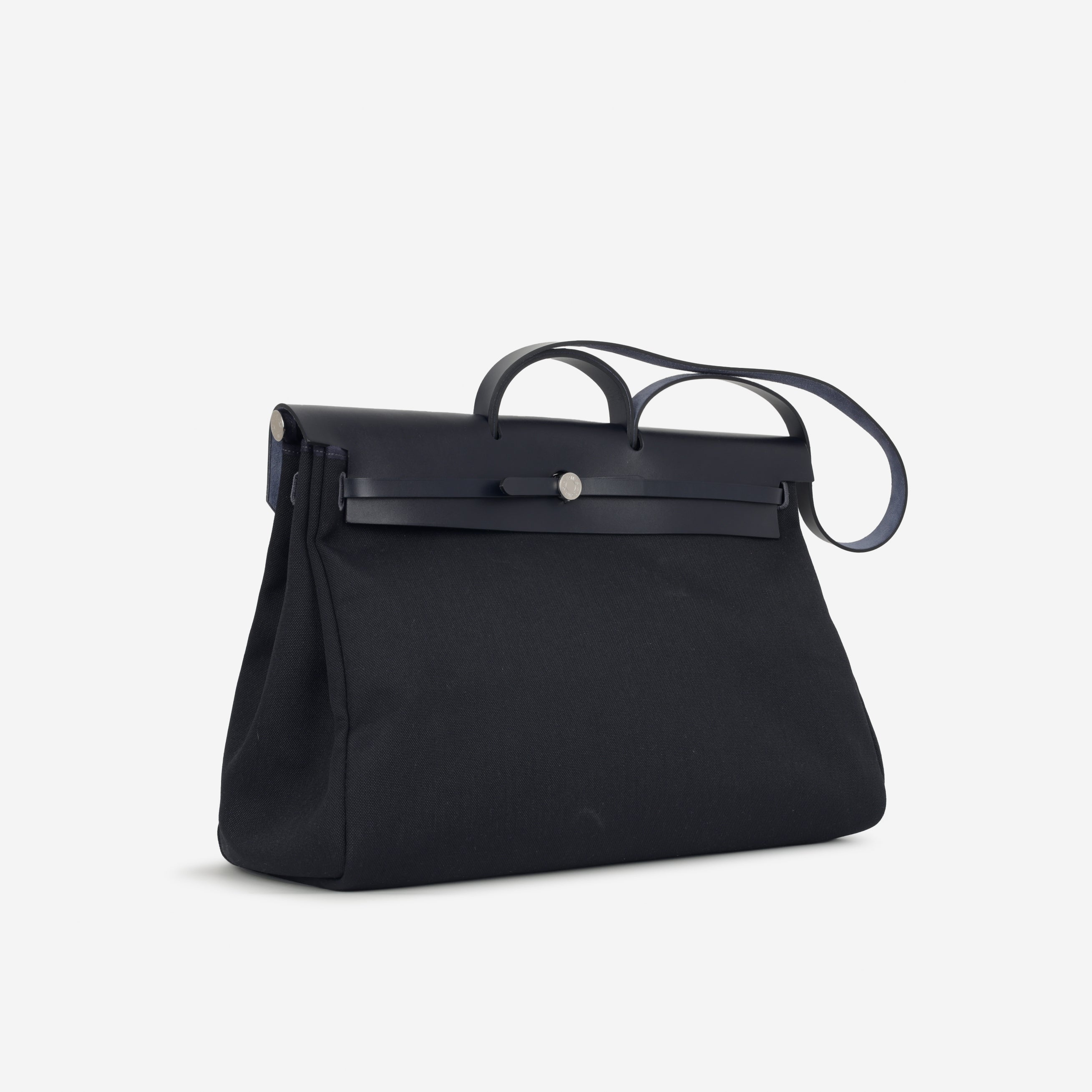 Hermès Herbag Zip Cabine Bag - Bleu Indigo / Noir Hunter | Palladium Hardware