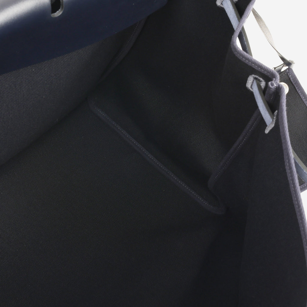 Hermès Herbag Zip Cabine Bag - Bleu Indigo / Noir Hunter | Palladium Hardware