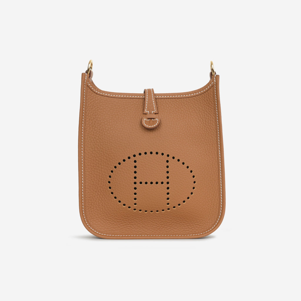 Hermès Mini Evelyne 16  - Gold Clemence | Gold Hardware