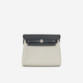 Hermès Mini Herbag 20 - Ecru / Bleu Glacier Canvas / Ardoise hunter | Palladium Hardware