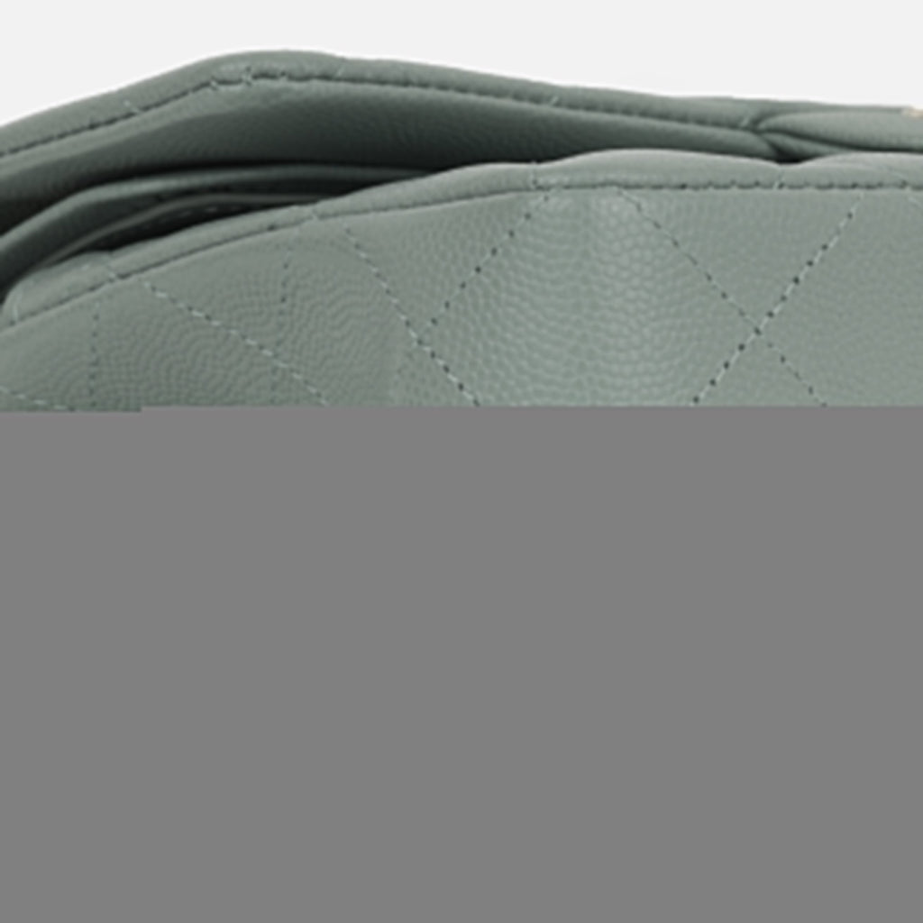 Chanel Small Classic Flap - Sage Green Caviar | Champagne Gold Hardware