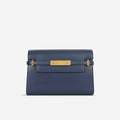 Saint Laurent Manhattan Shoulder Bag - Navy Smooth Calfskin | Gold Hardware