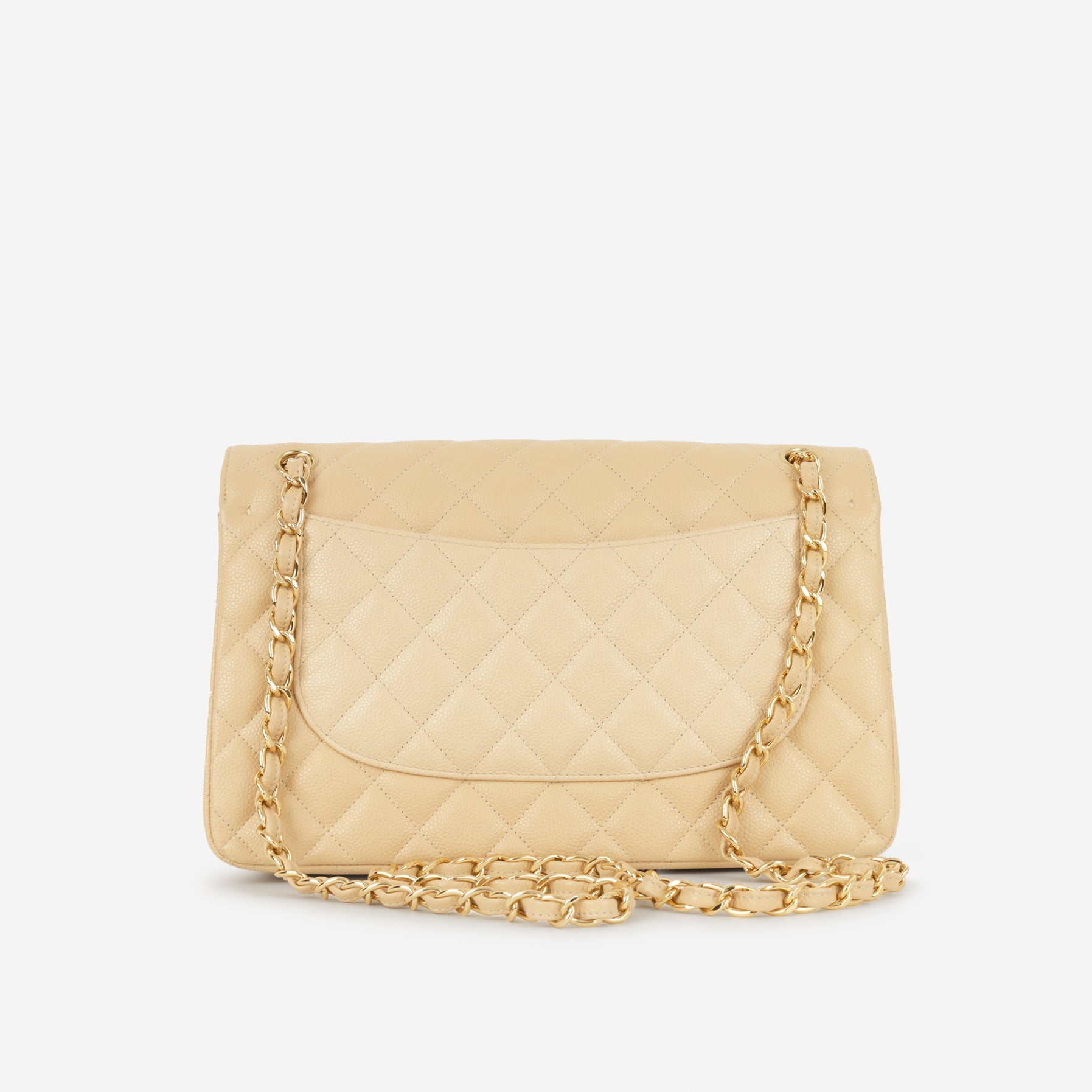 Chanel Classic Jumbo Double Flap - Beige Caviar | Gold Hardware