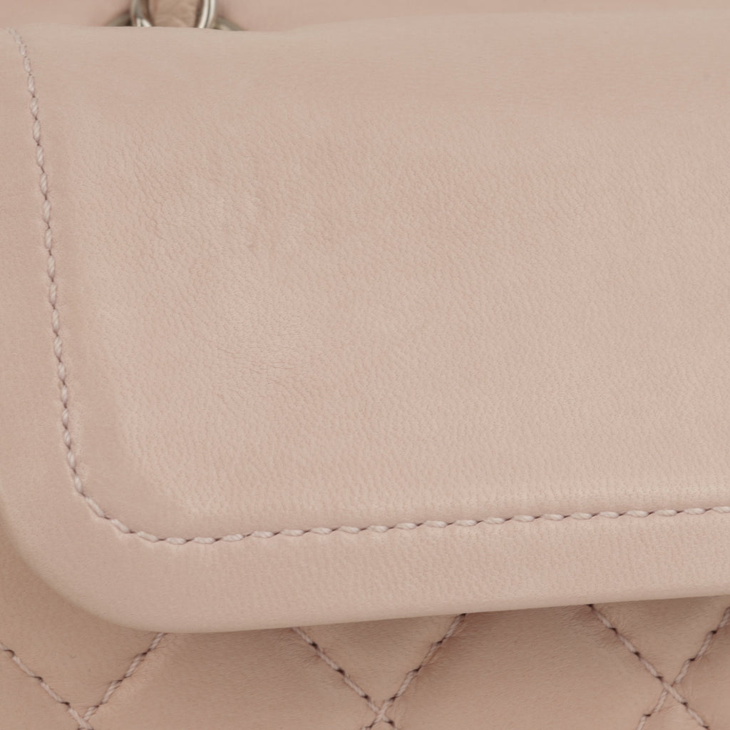 Seasonal Medium Flap Bag - Pink Lambskin | Silver Hardware