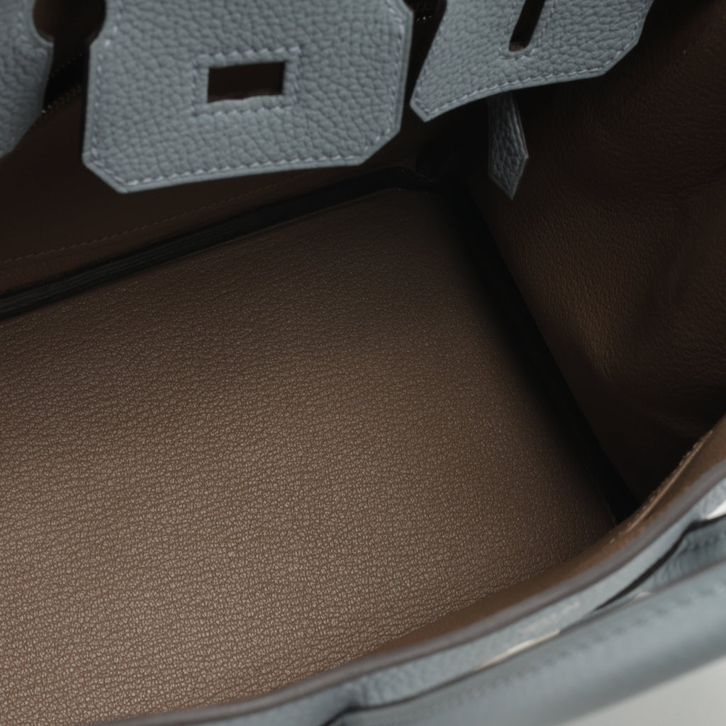 Hermès Verso Birkin 25 - Bleu Lin / Beige De Weimar Togo | Palladium Hardware