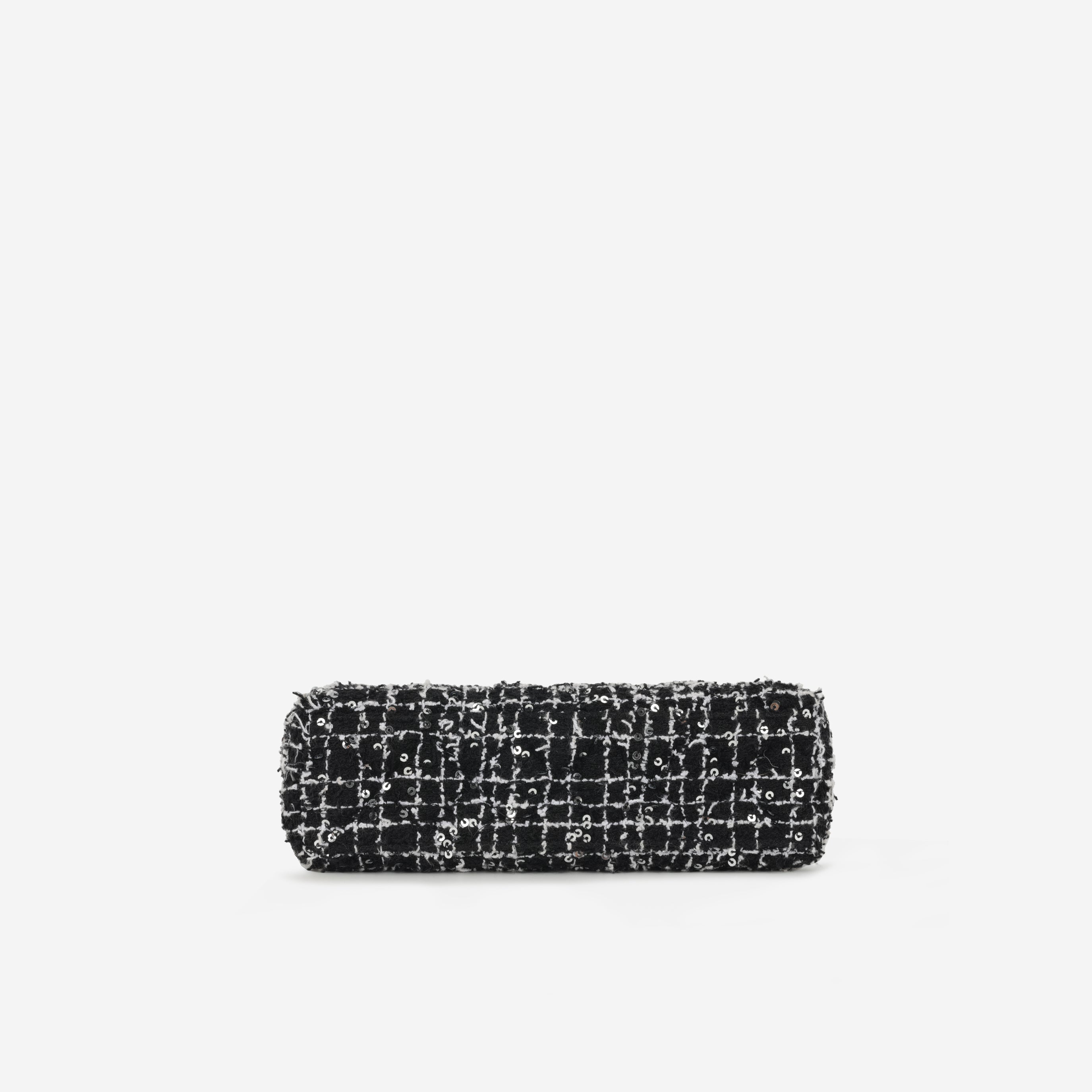 Chanel Small Kelly Re-Edition - Black/White Tweed | Gold Hardware