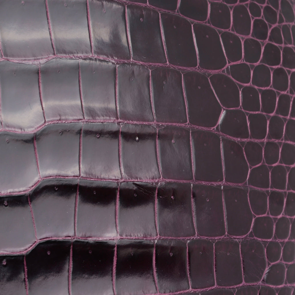 Hermès Kelly 40 - Amethyst Crocodile Porosus | Palladium Hardware