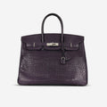 Hermès Birkin 35 - Amethyst Matte Alligator Mississippiensis | Palladium Hardware