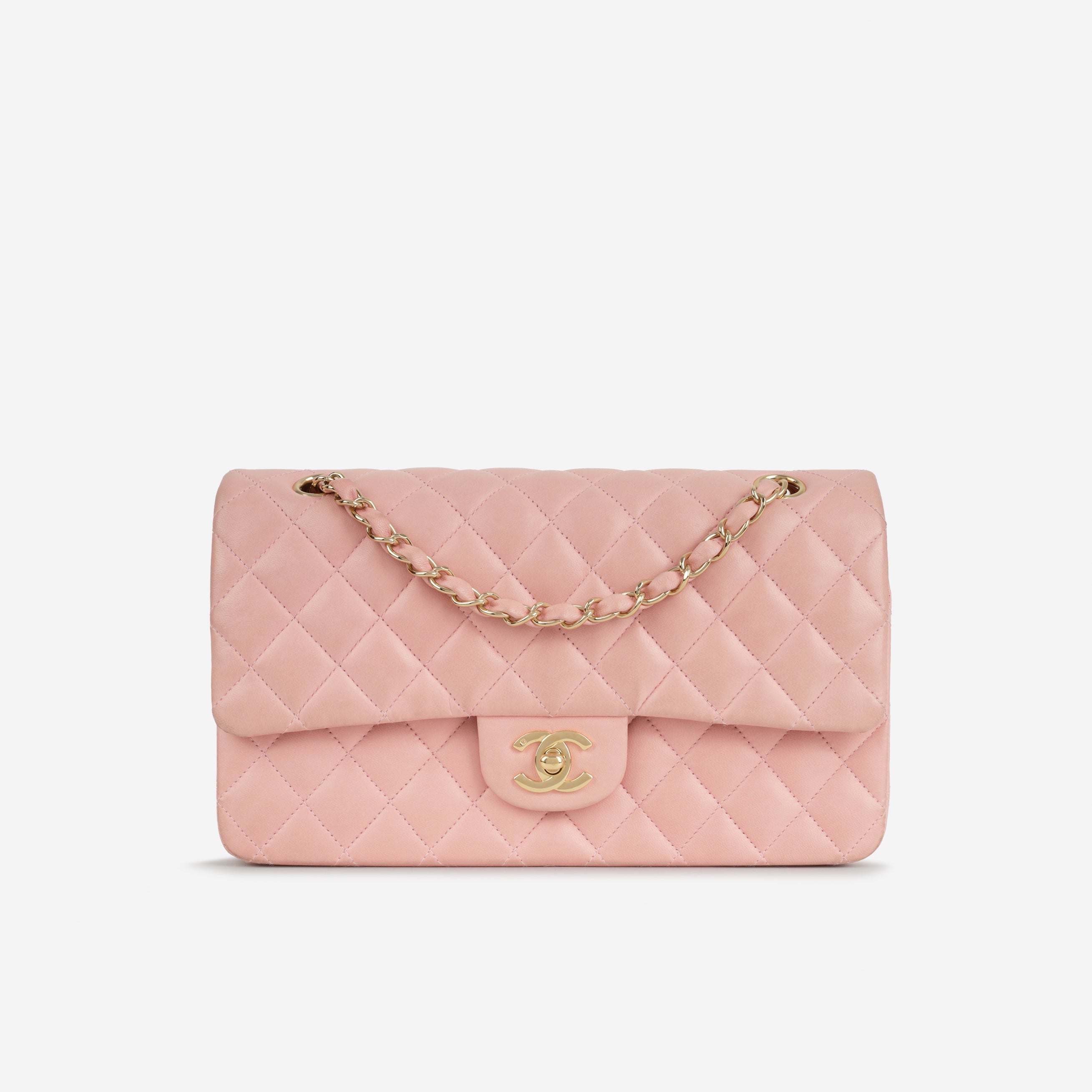 Chanel Vintage Medium Classic Flap - Pink Lambskin | Gold Hardware