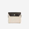 Hermès Mini Herbag 20 - Ecru Toile / Ebene Hunter | Palladium Hardware