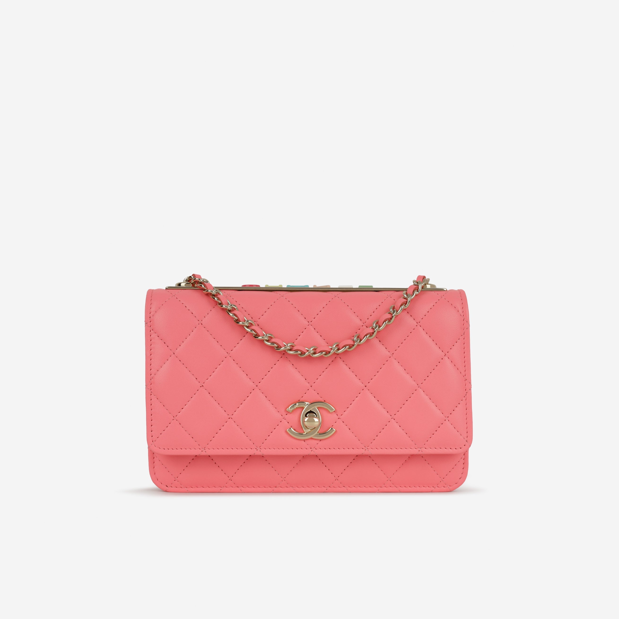Chanel Trendy Wallet on Chain - Hot Pink Calfskin | Champagne Gold Hardware