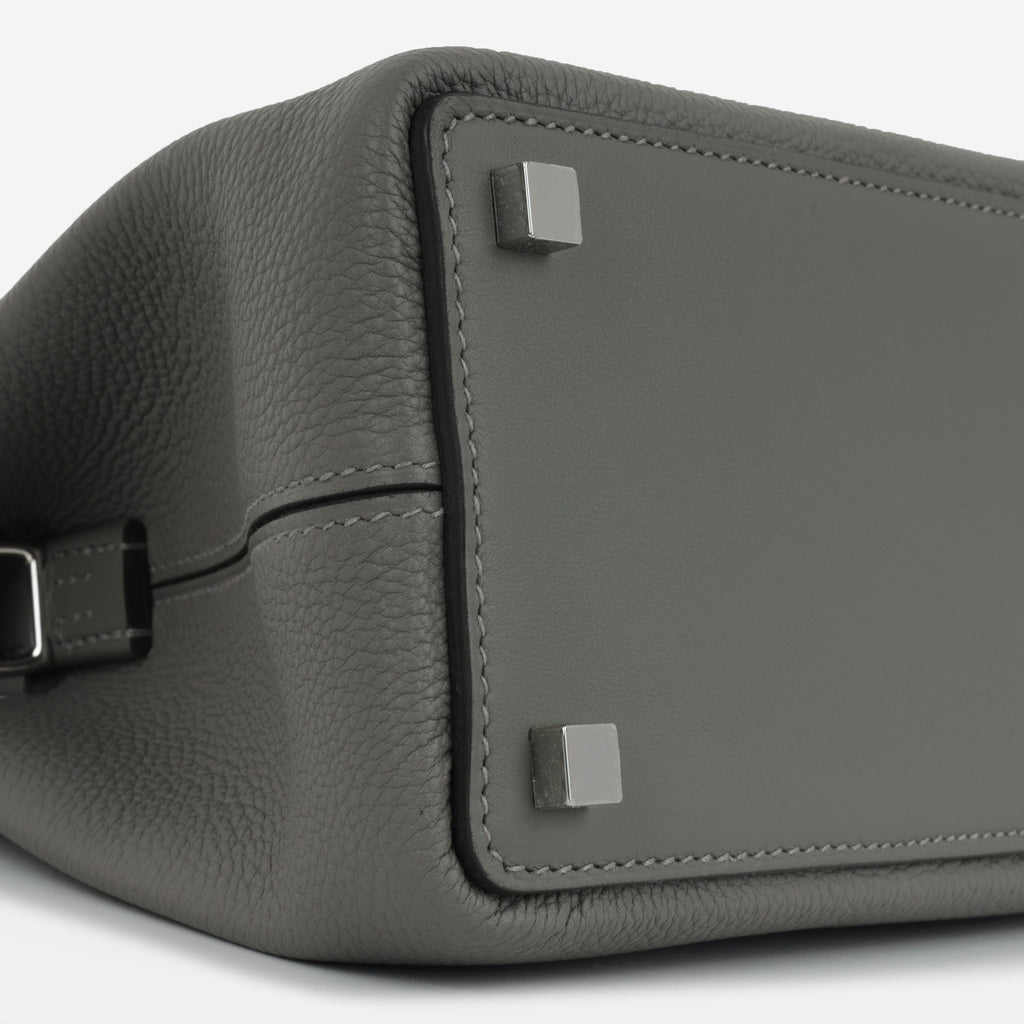 Hermès Medor Bag - Gris Meyer Togo / Swift | Palladium Hardware