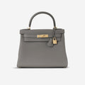 Hermès Kelly 28 - Gris Etain Togo | Gold Hardware