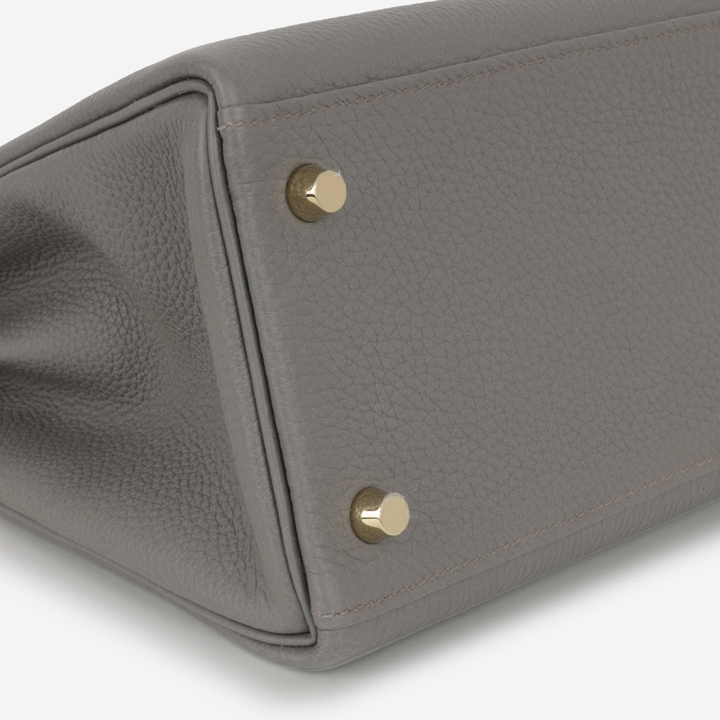 Hermès Kelly 28 - Gris Etain Togo | Gold Hardware