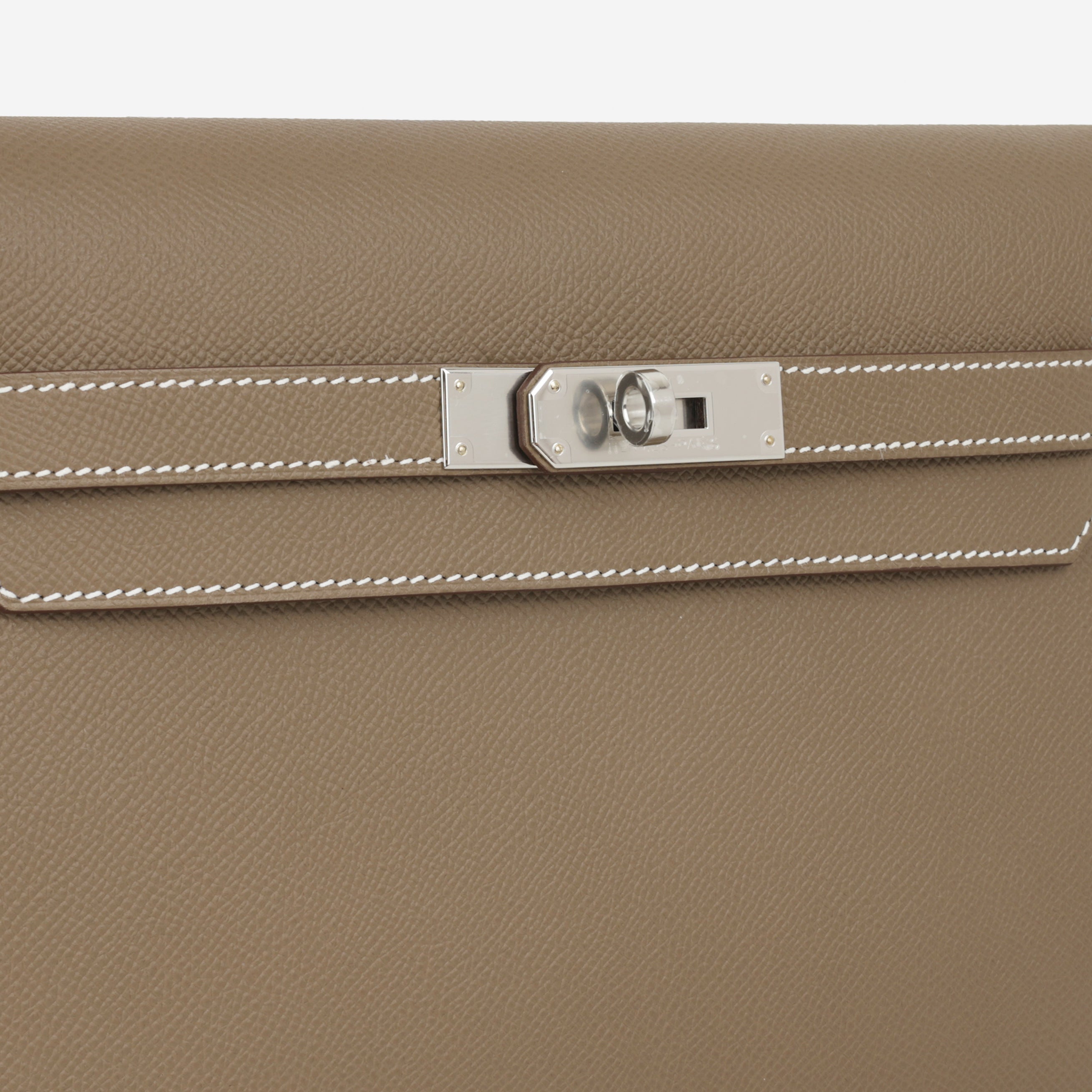Hermès Kelly Dépêches 25 - Etoupe Epsom | Palladium Hardware
