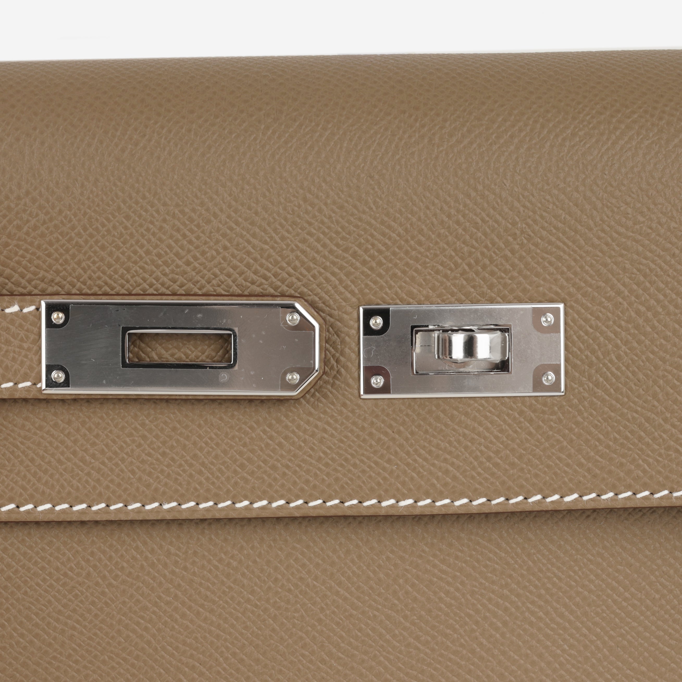 Hermès Kelly Dépêches 25 - Etoupe Epsom | Palladium Hardware