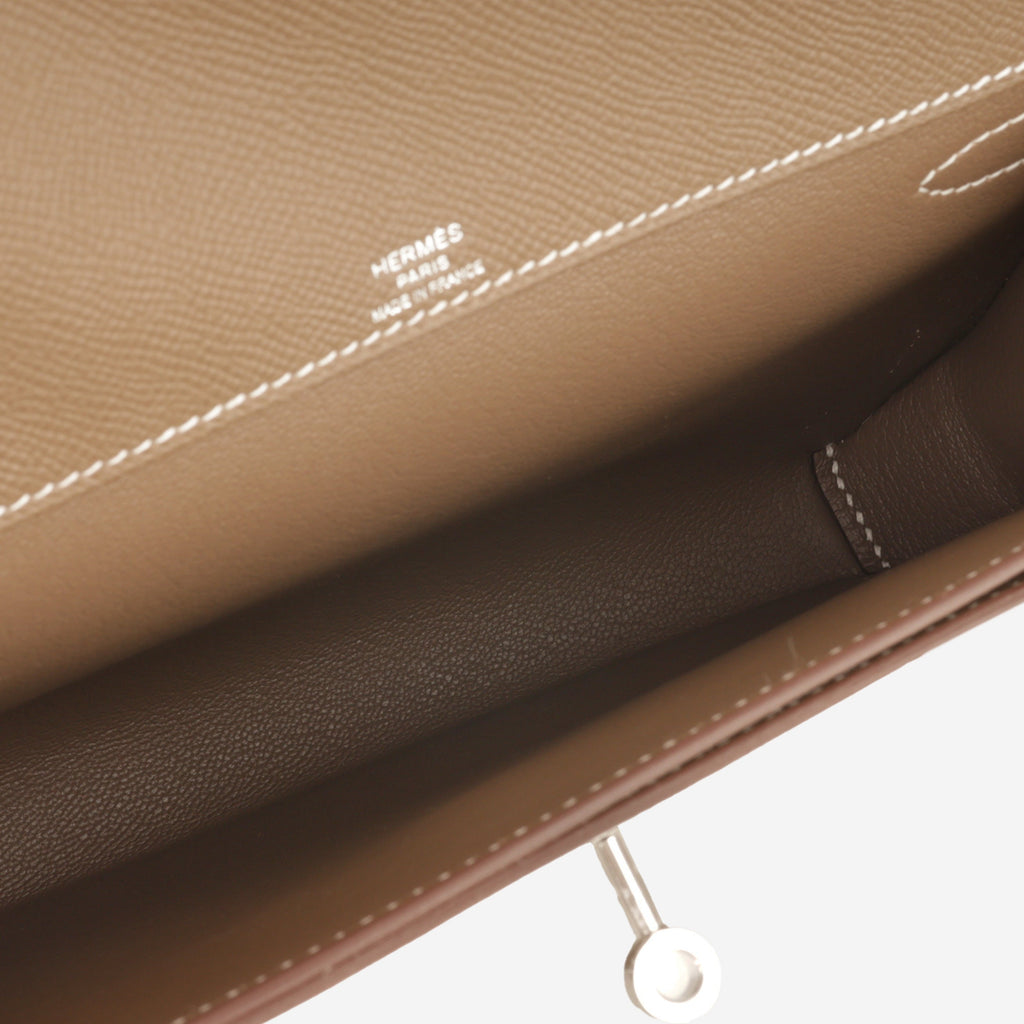 Hermès Kelly Dépêches 25 - Etoupe Epsom | Palladium Hardware