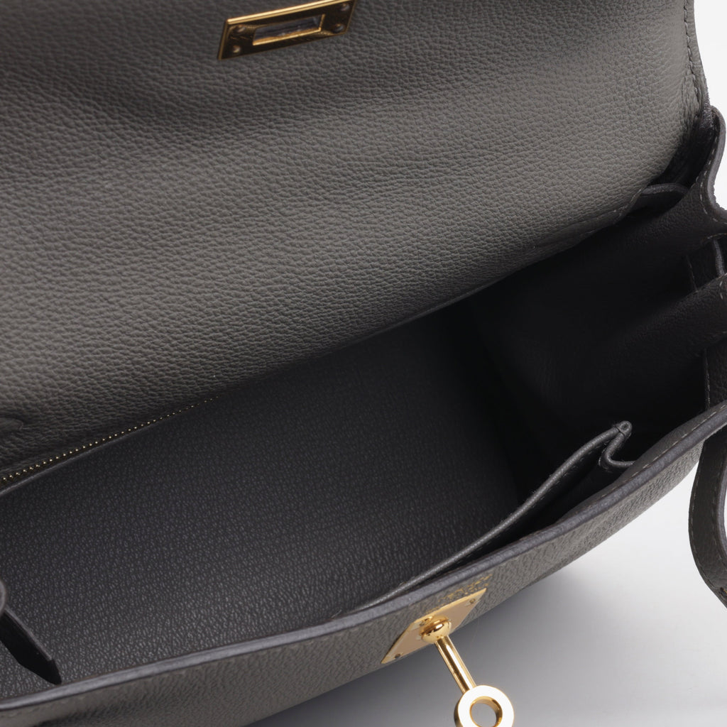 Hermès Kelly 25 - Gris Meyer Togo | Gold Hardware
