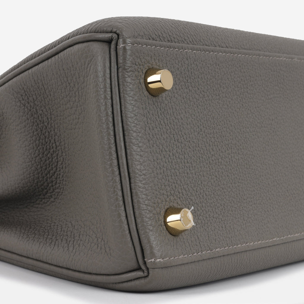 Hermès Kelly 25 - Gris Meyer Togo | Gold Hardware