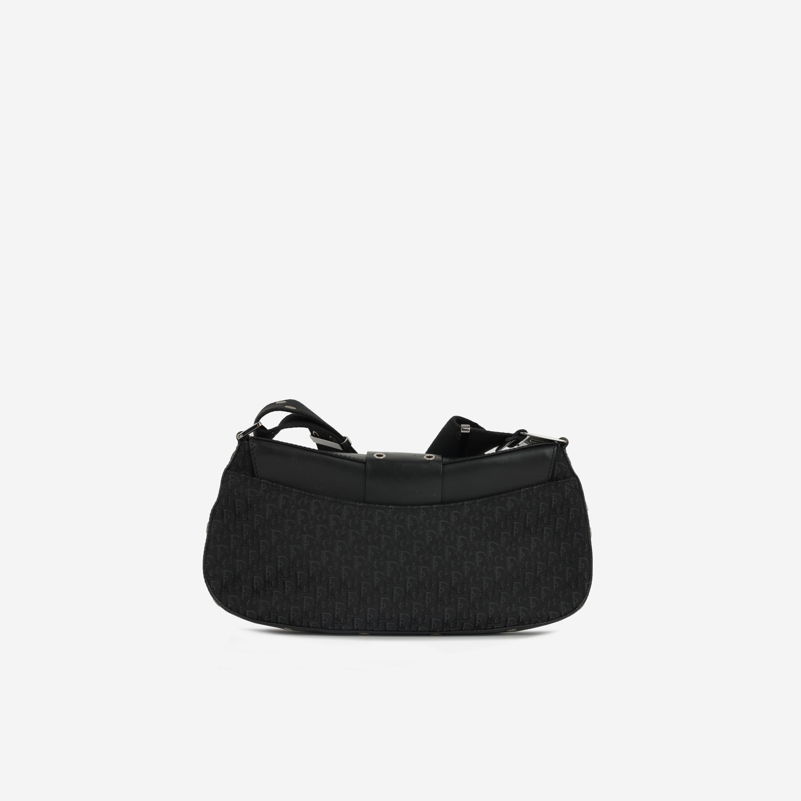 Dior Vintage Columbus Shoulder Bag - Black Oblique | Silver Hardware