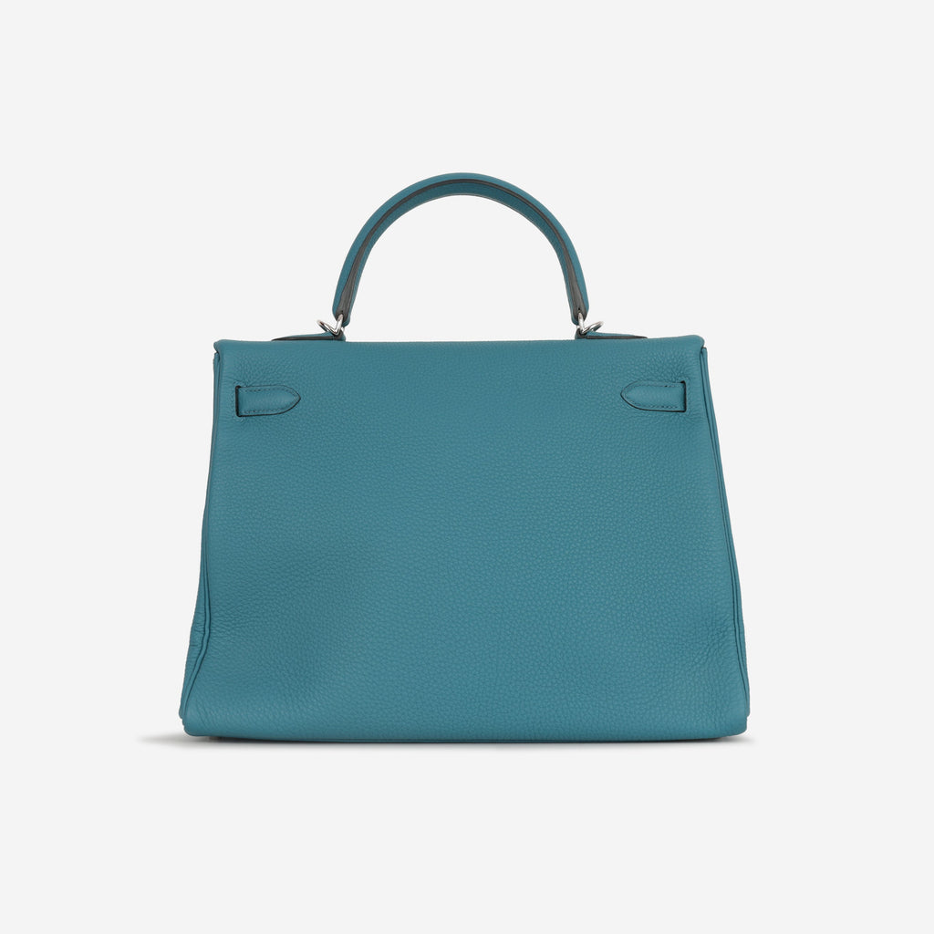 Hermès Kelly 32 - Blue Izmir Togo | Palladium Hardware