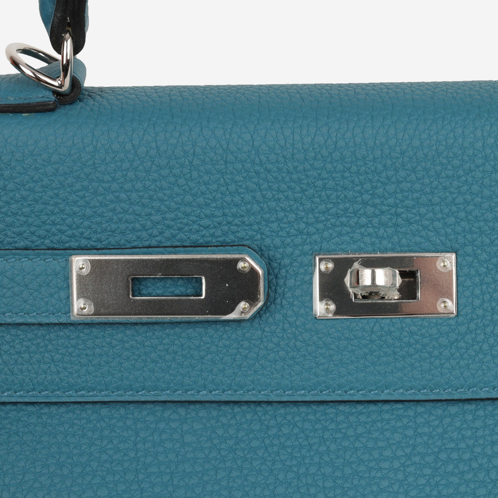 Hermès Kelly 32 - Blue Izmir Togo | Palladium Hardware