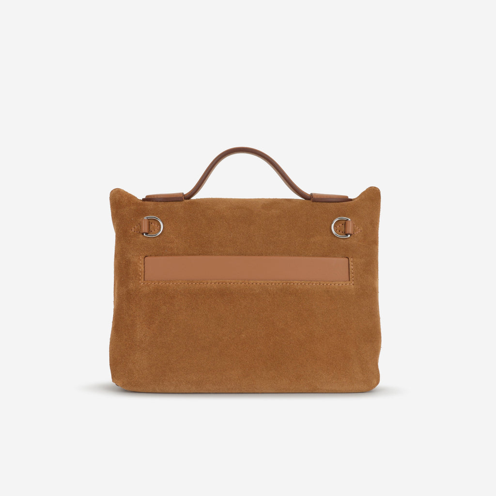 Hermès Mini 24/24 - Gold Grizzly Swift  | Palladium Hardware